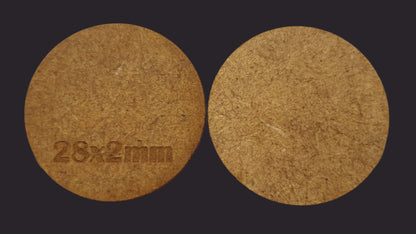 28mm Round MDF Base x20