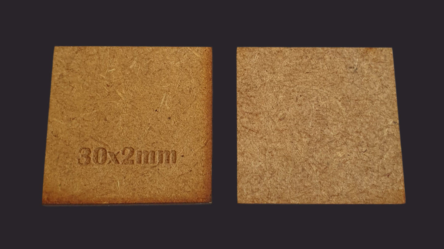 30mm Square MDF Base x20