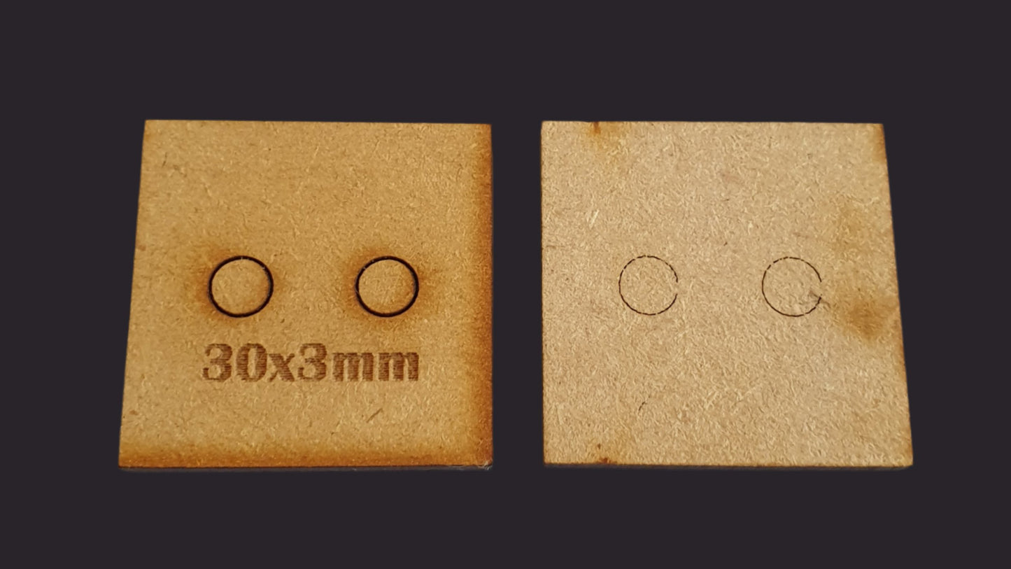 30mm Square MDF Base x20