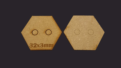 32mm Hex MDF Base x20