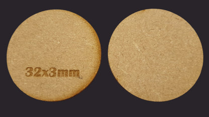 32mm Round MDF Base x20