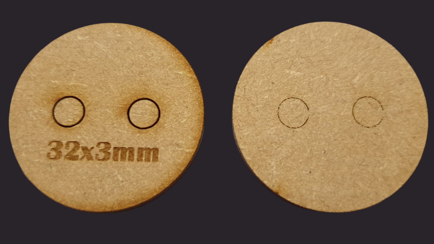 32mm Round MDF Base x20