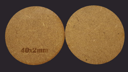 40mm Round MDF Base x10