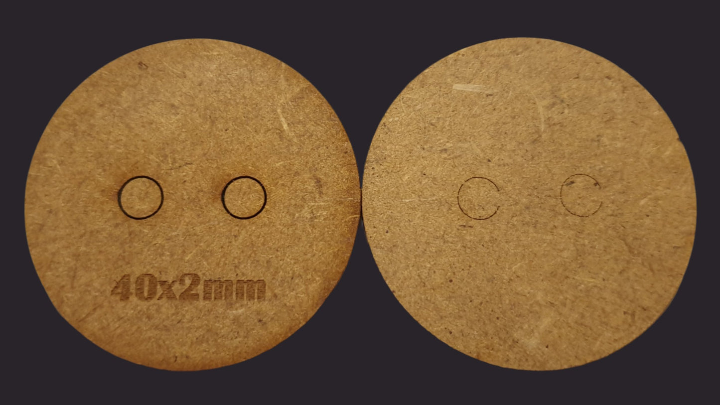 40mm Round MDF Base x10