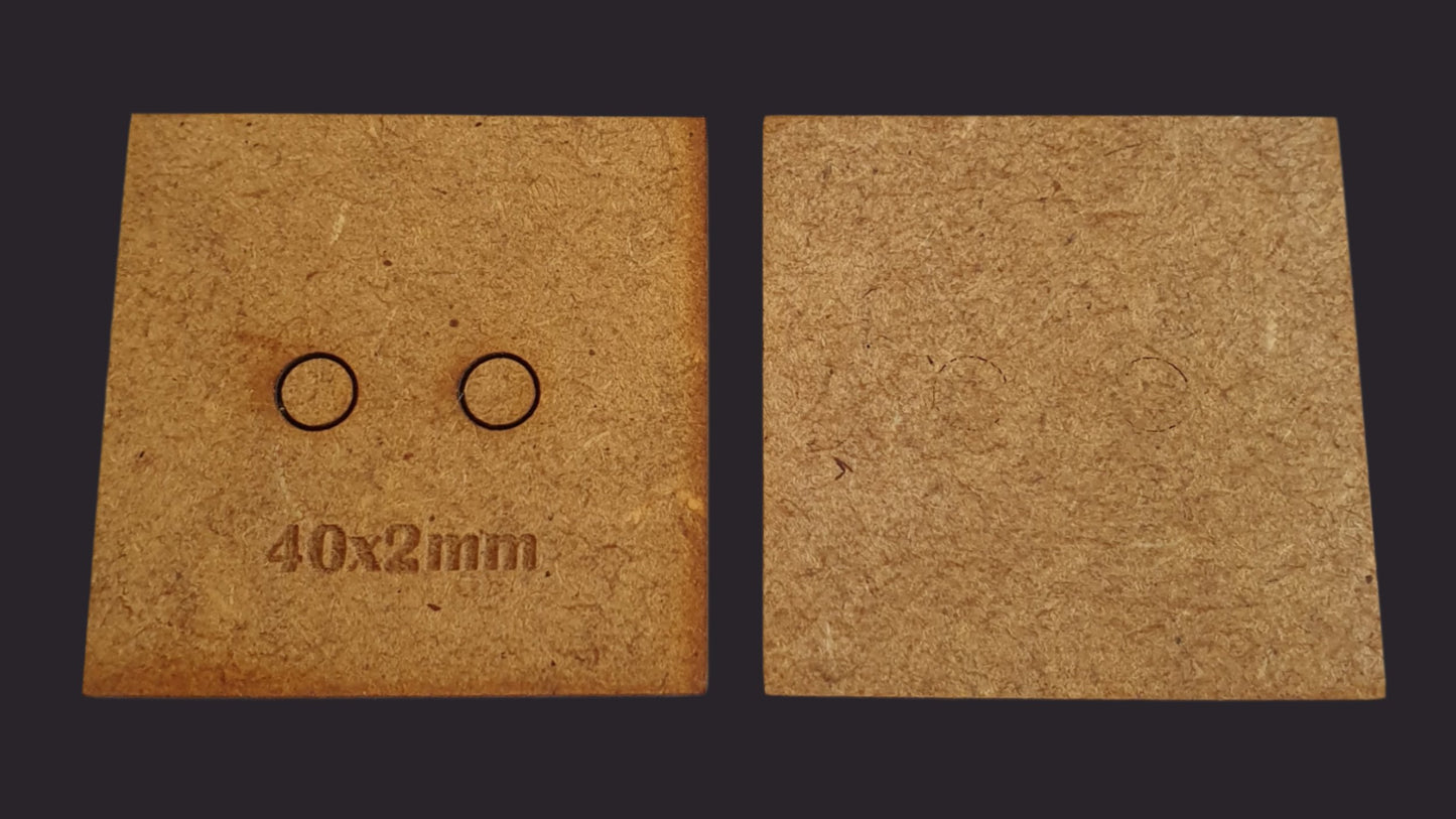 40mm Square MDF Base x10