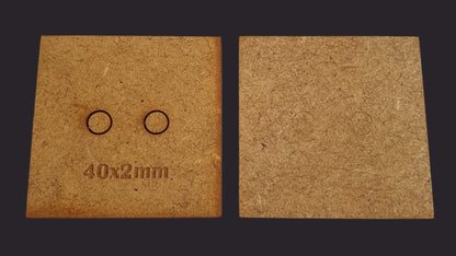 40mm Square MDF Base x10