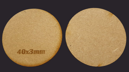 40mm Round MDF Base x10