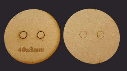 40mm Round MDF Base x10