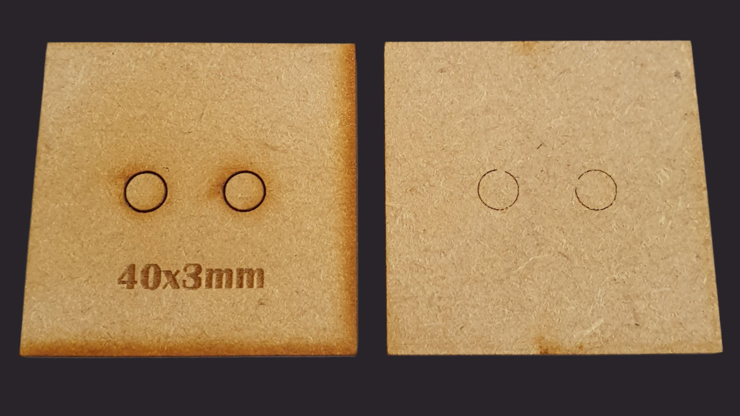 40mm Square MDF Base x10