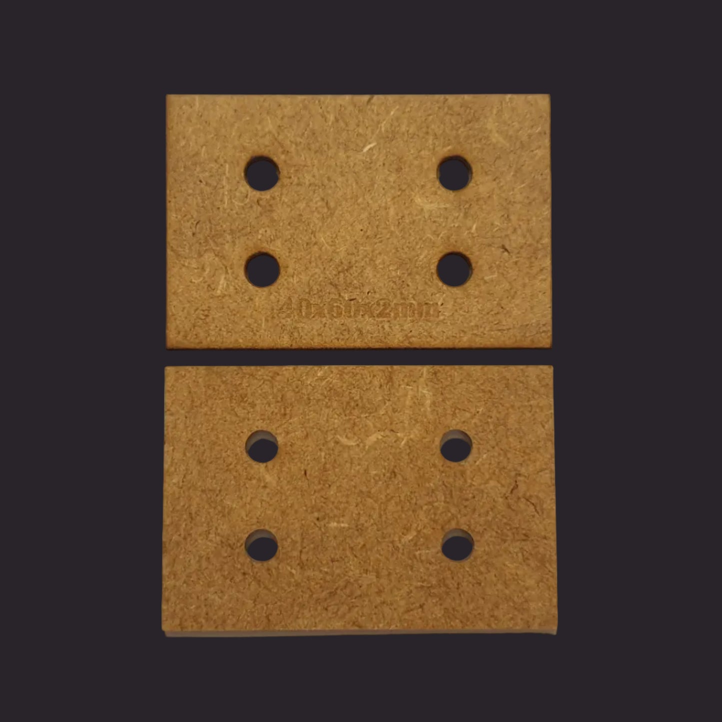 40x60mm Rectangle MDF Base x20