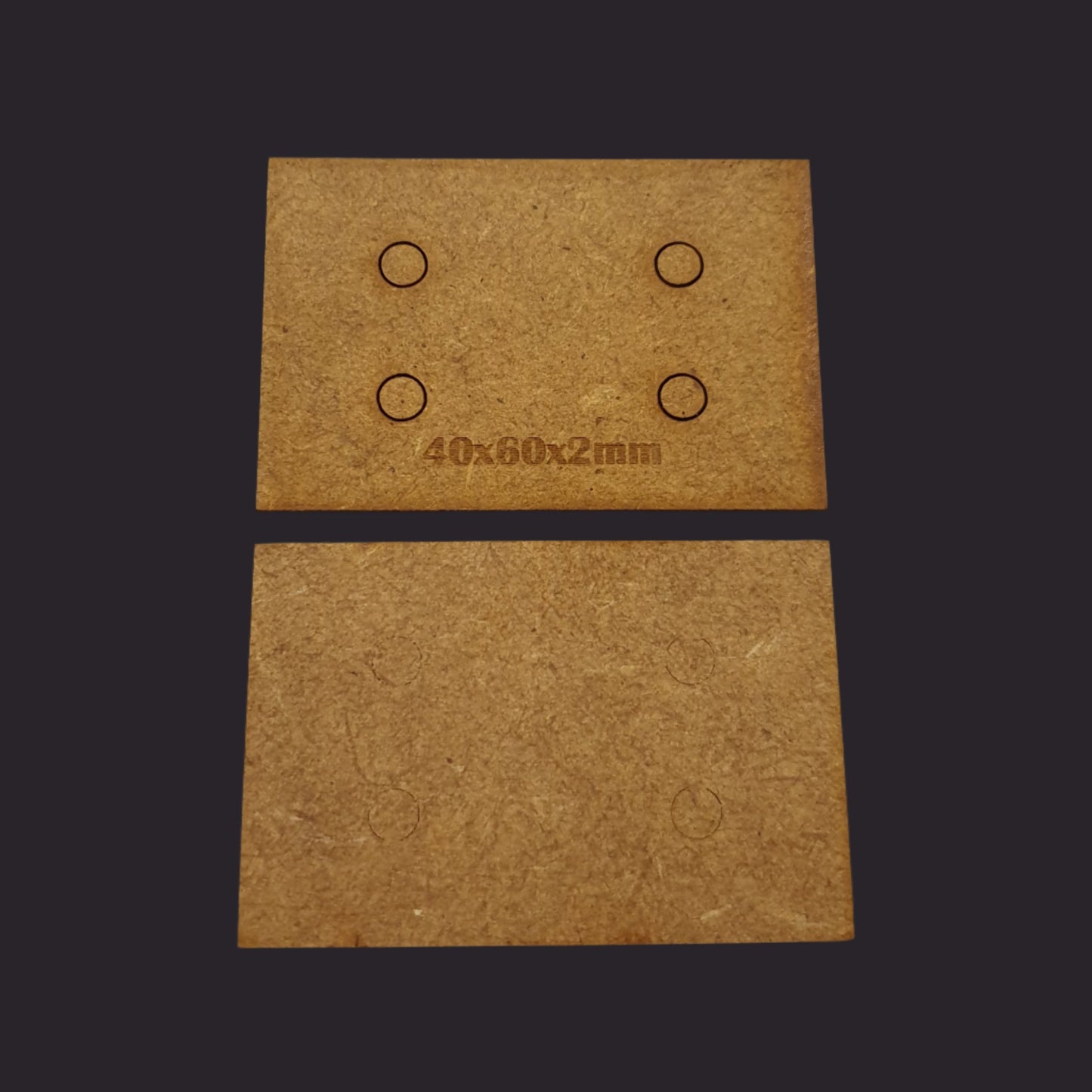 40x60mm Rectangle MDF Base x10