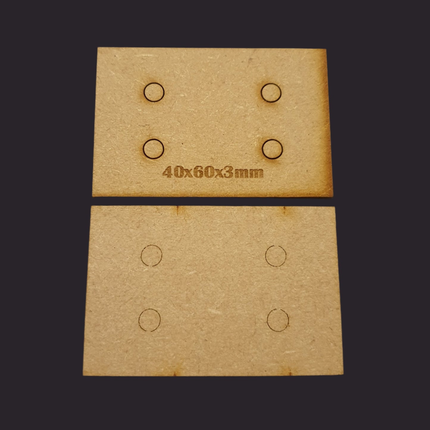 40x60mm Rectangle MDF Base x10