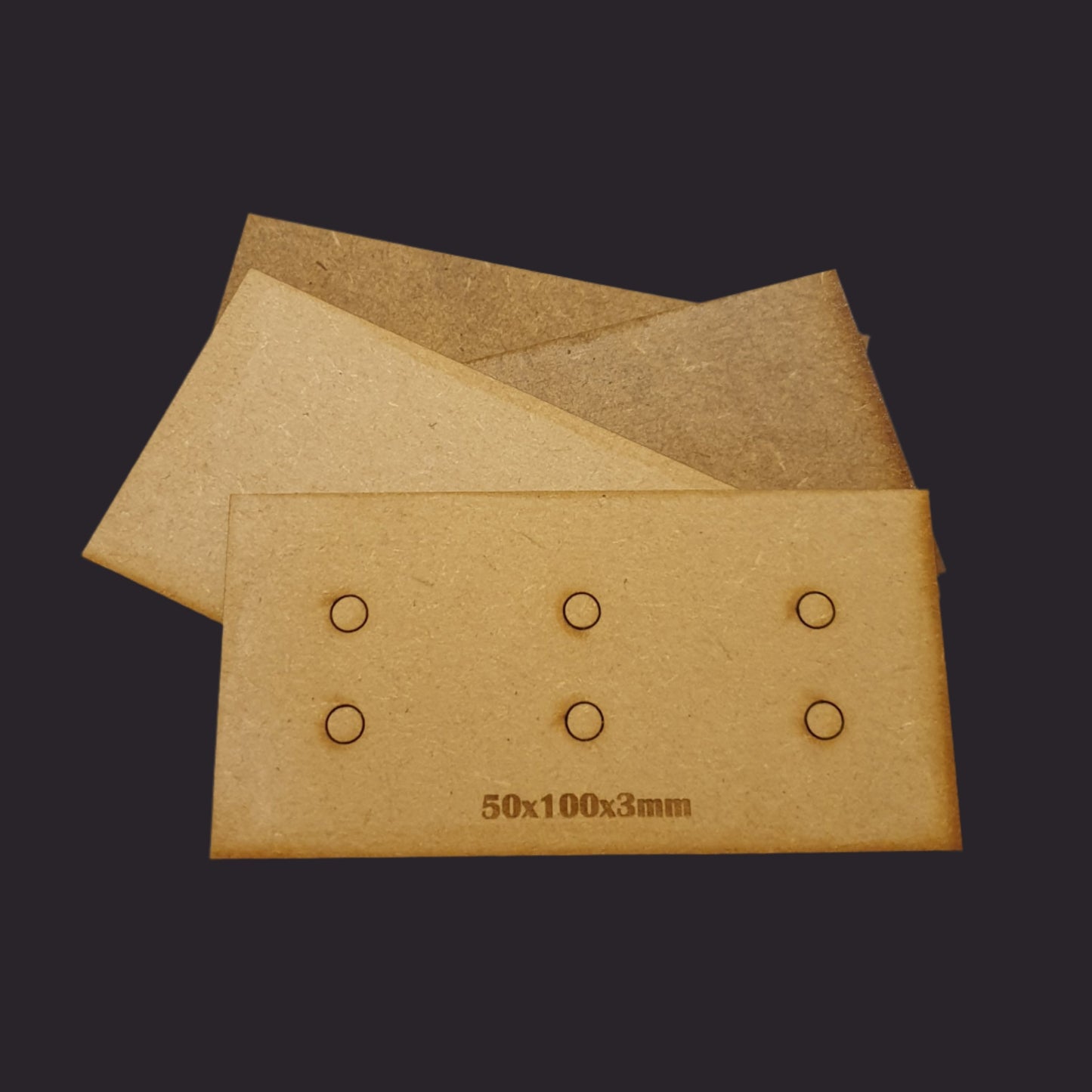 50x100mm Rectangle MDF Base x5