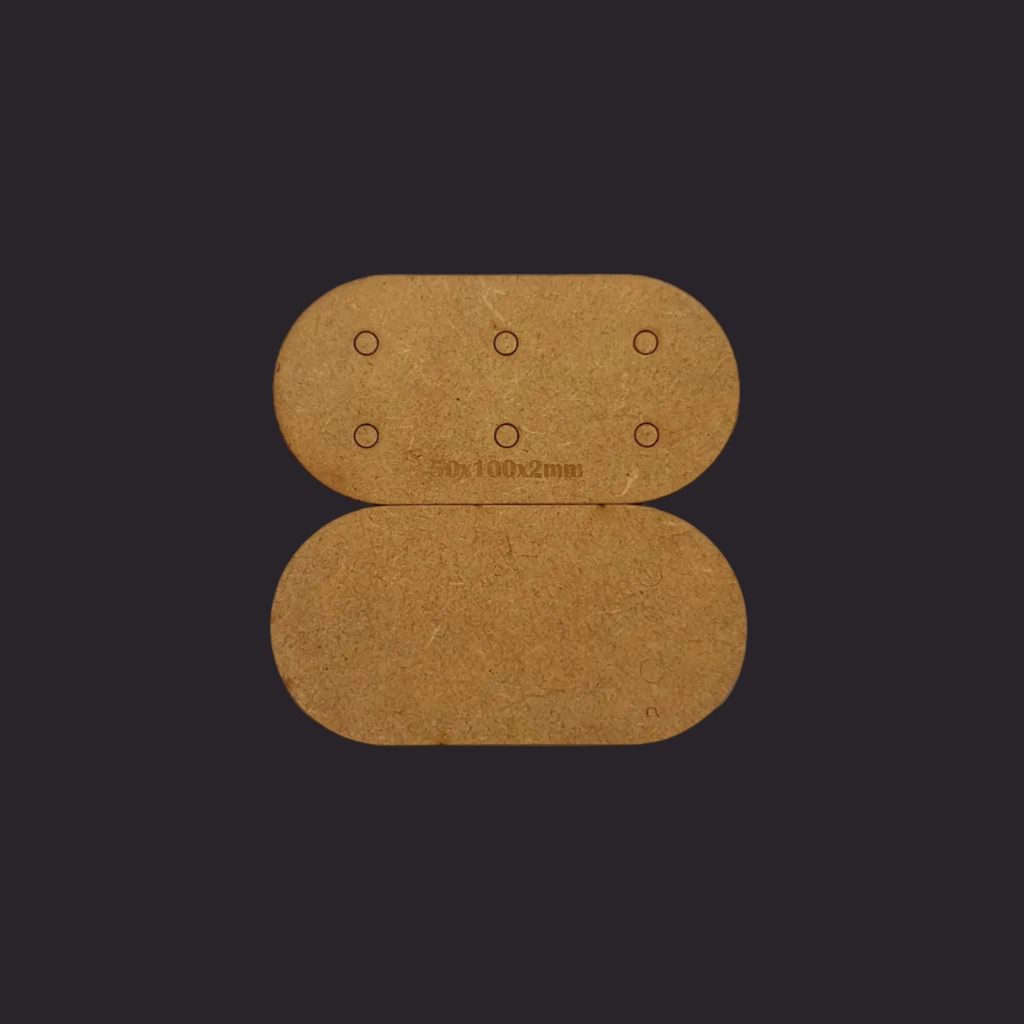 50x100mm Pill MDF Base x5