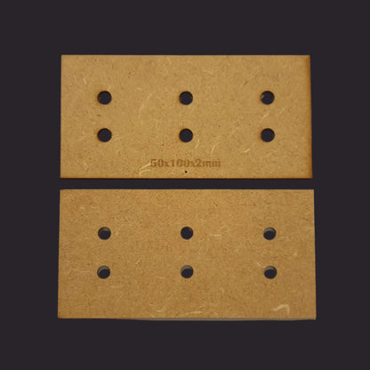 50x100mm Rectangle MDF Base x5