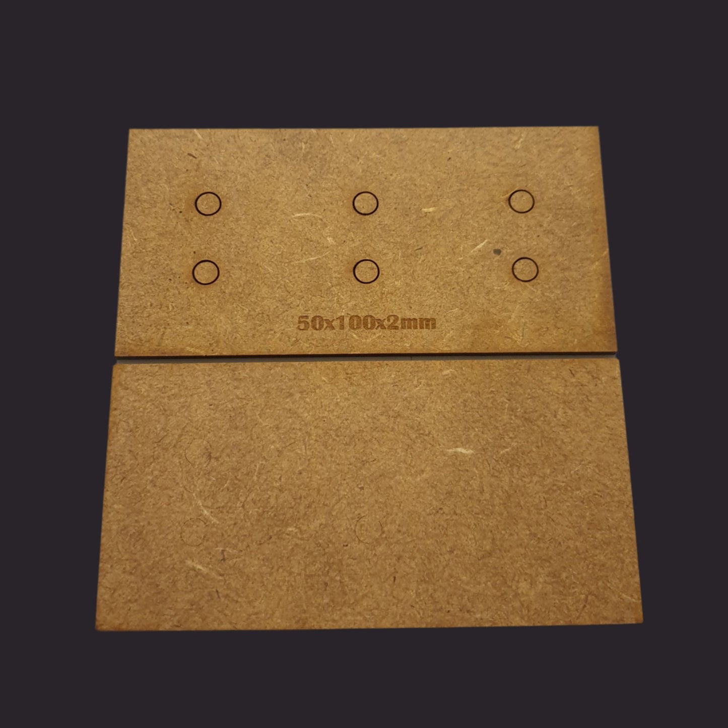 50x100mm Rectangle MDF Base x5