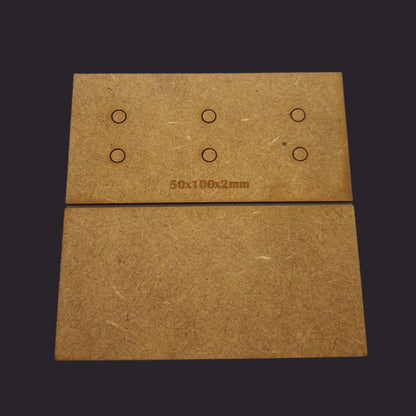 50x100mm Rectangle MDF Base x5