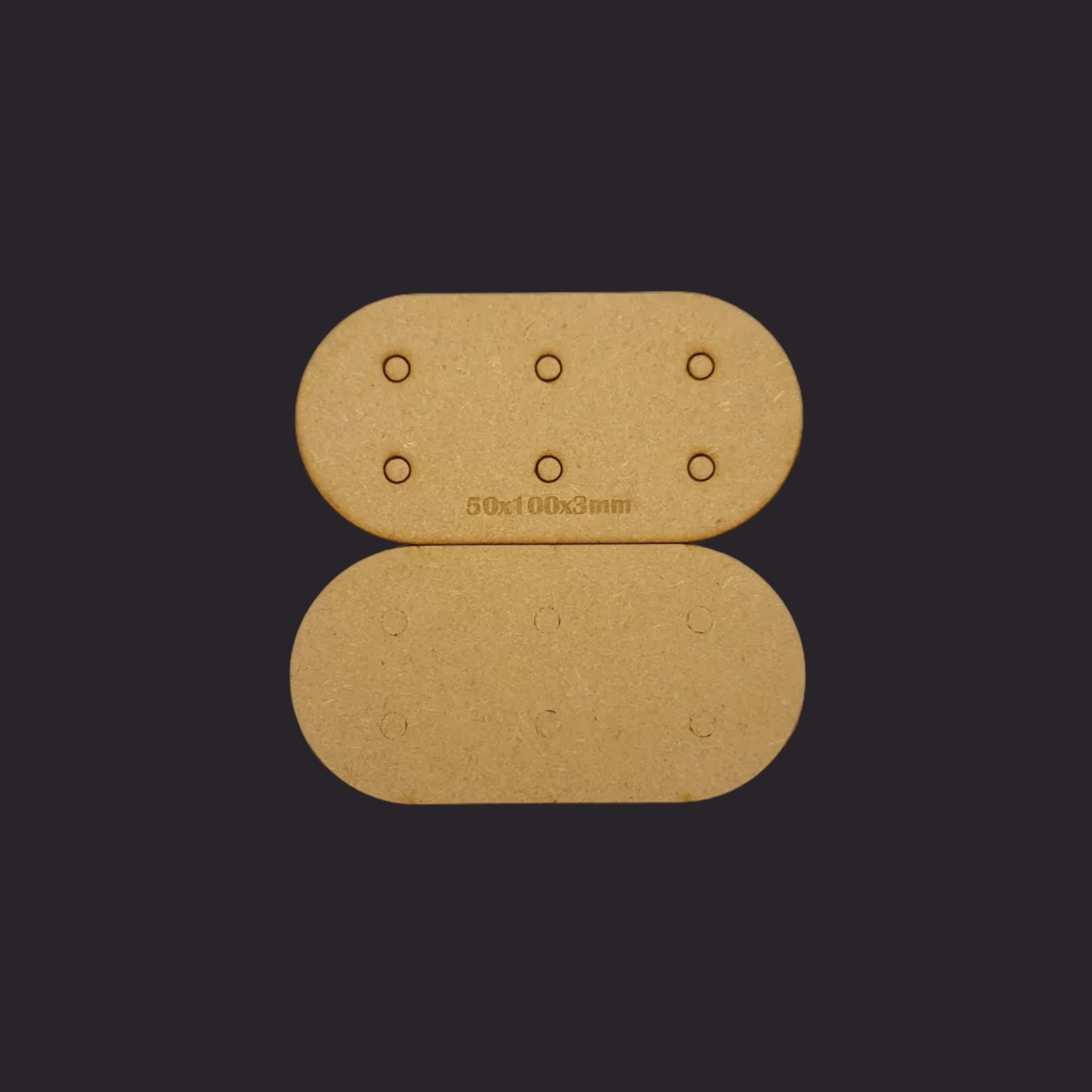 50x100mm Pill MDF Base x5