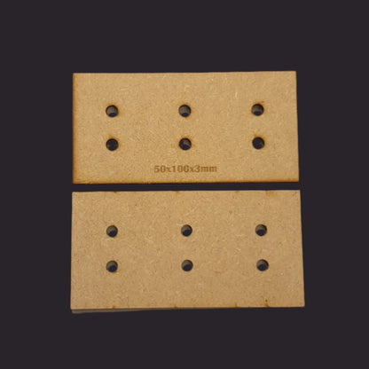 50x100mm Rectangle MDF Base x5