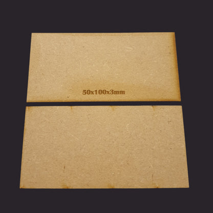 50x100mm Rectangle MDF Base x5
