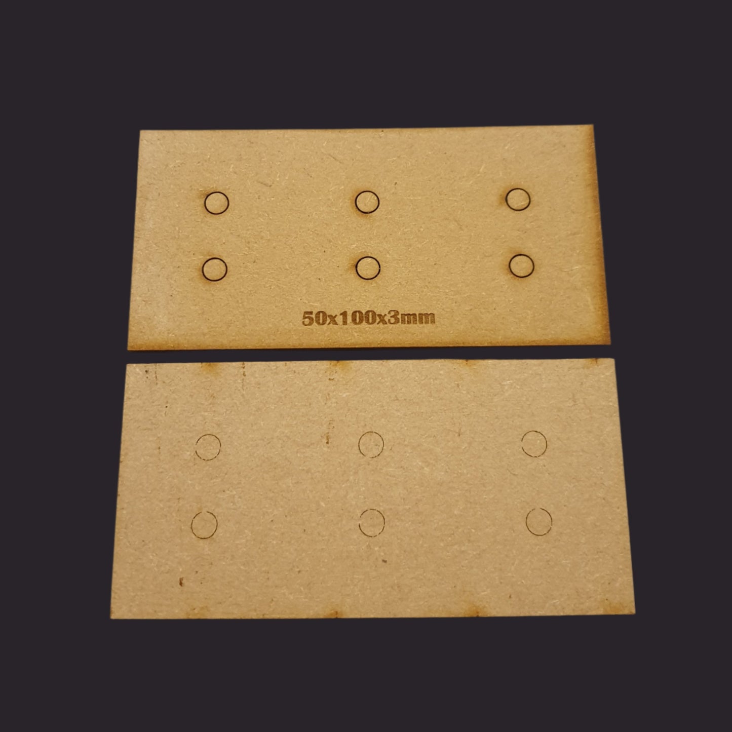 50x100mm Rectangle MDF Base x5