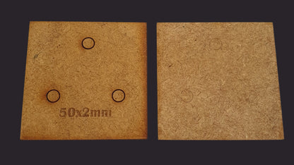 50mm Square MDF Base x10