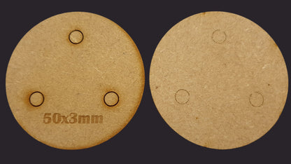 50mm Round MDF Base x10