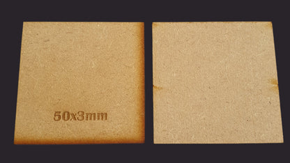 50mm Square MDF Base x10