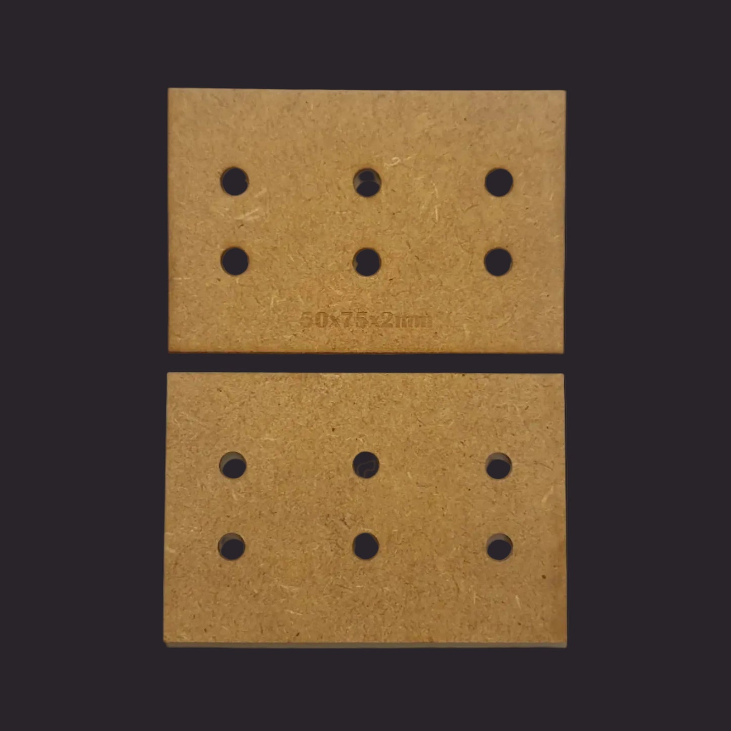 50x75mm Rectangle MDF Base x10
