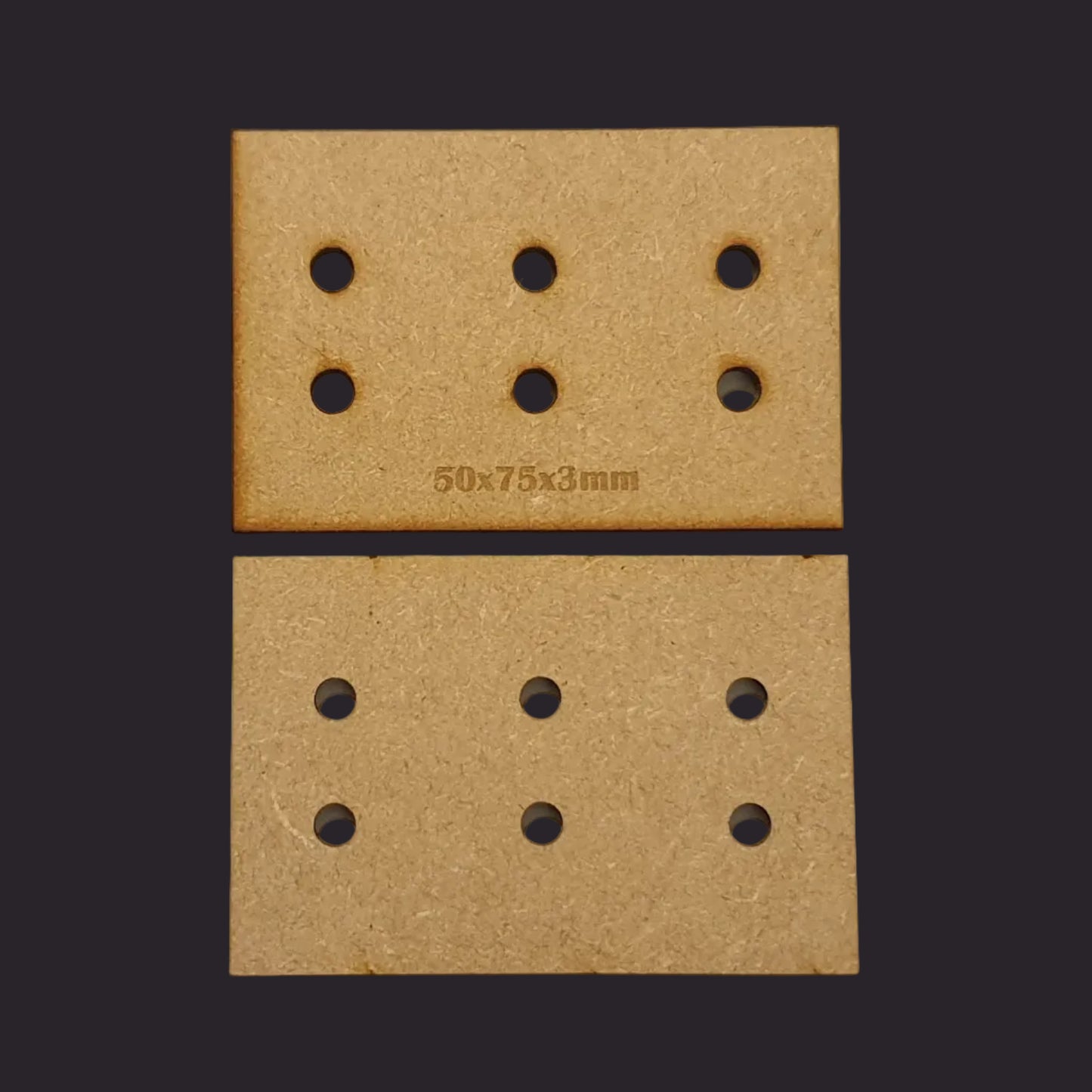 50x75mm Rectangle MDF Base x10