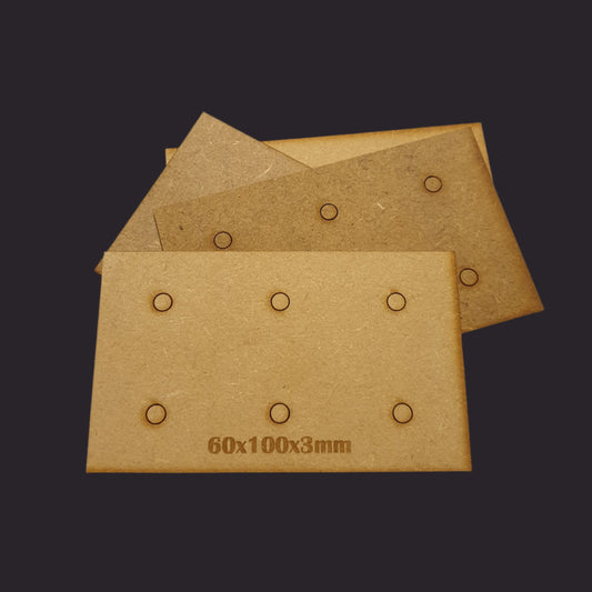 60x100mm Rectangle Base x3