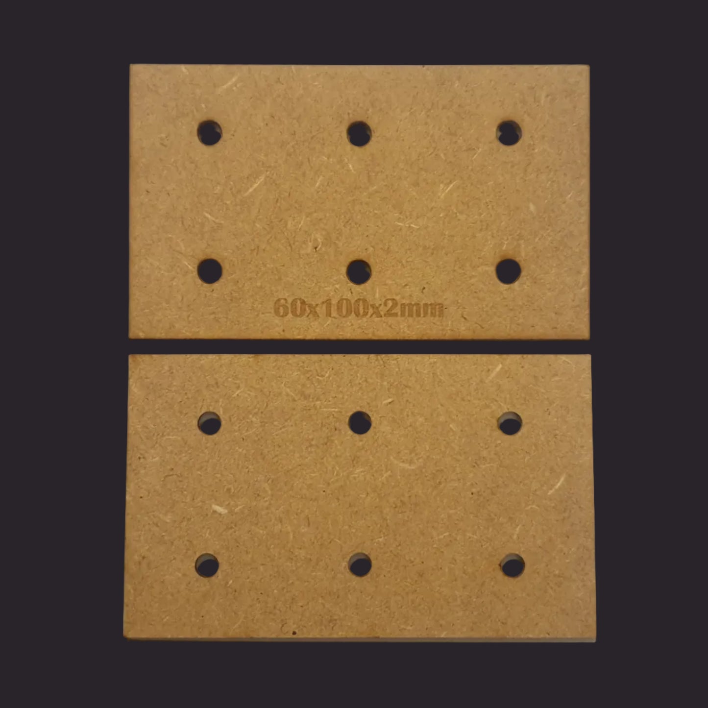 60x100mm Rectangle MDF Base x5