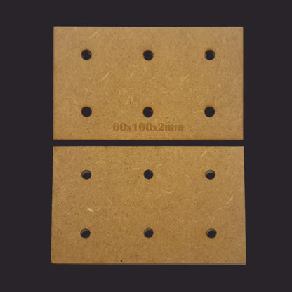 60x100mm Rectangle MDF Base x5