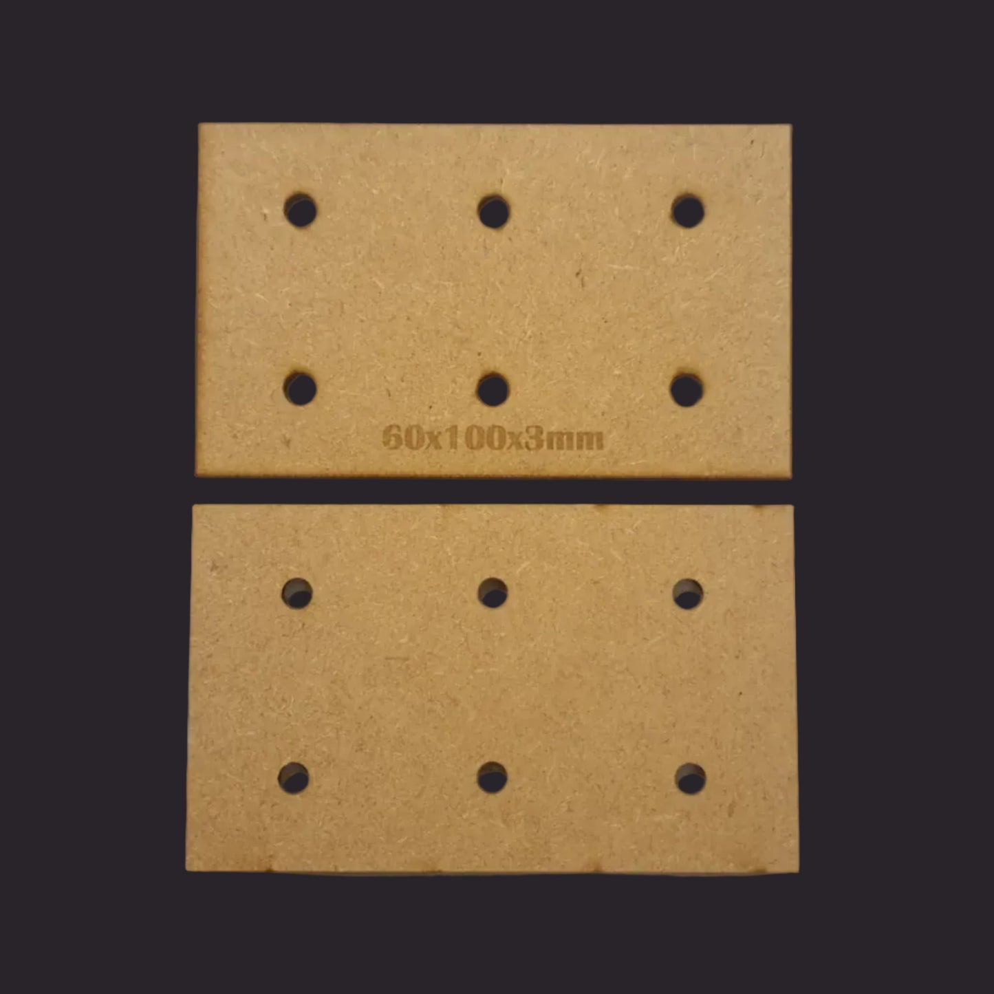 60x100mm Rectangle MDF Base x5