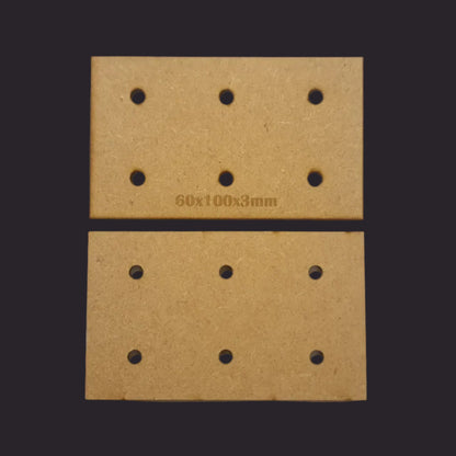 60x100mm Rectangle MDF Base x5