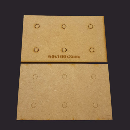 60x100mm Rectangle Base x3