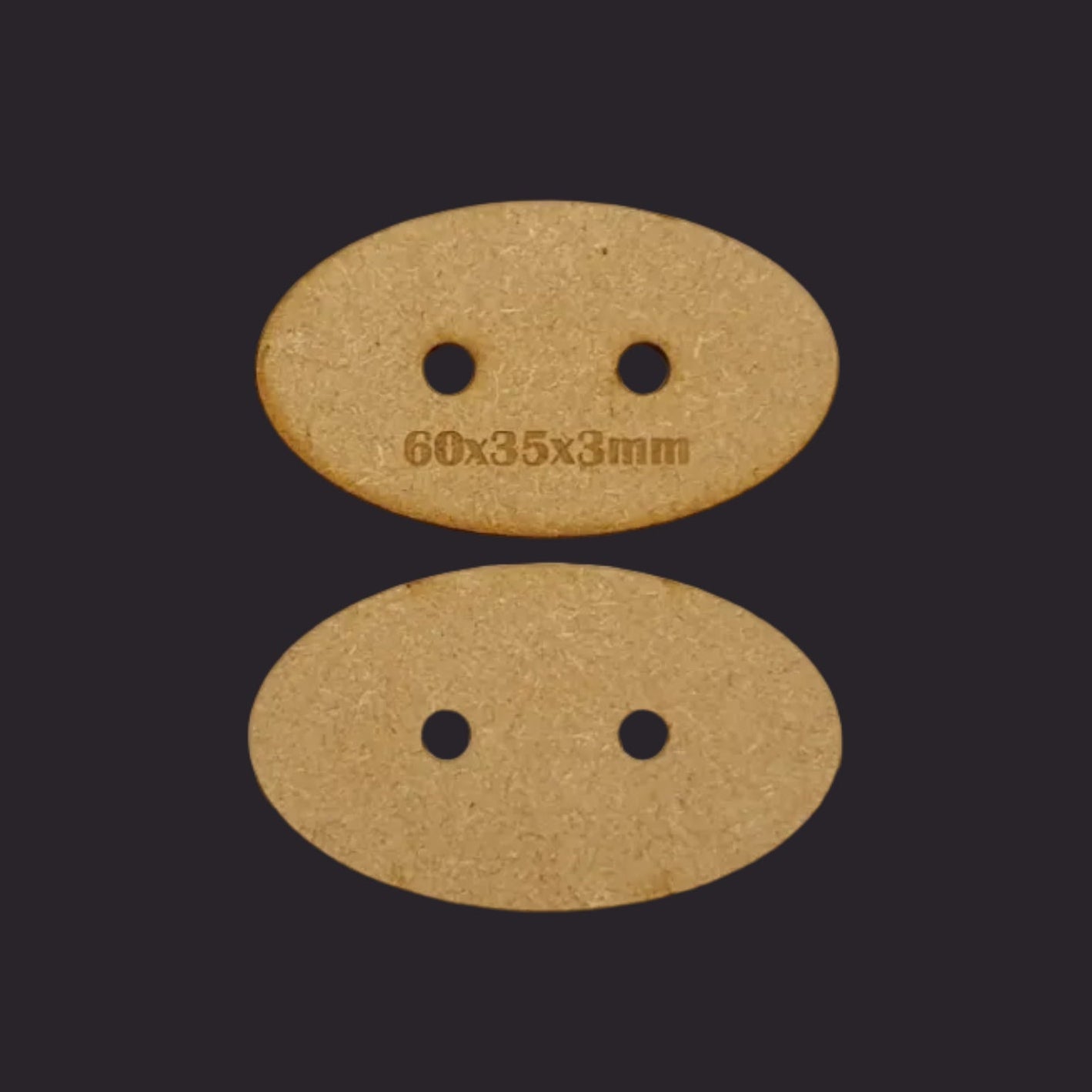 60x35mm Oval MDF Base x30