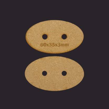 60x35mm Oval MDF Base x30