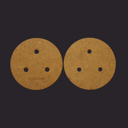 65mm Round MDF Base x10