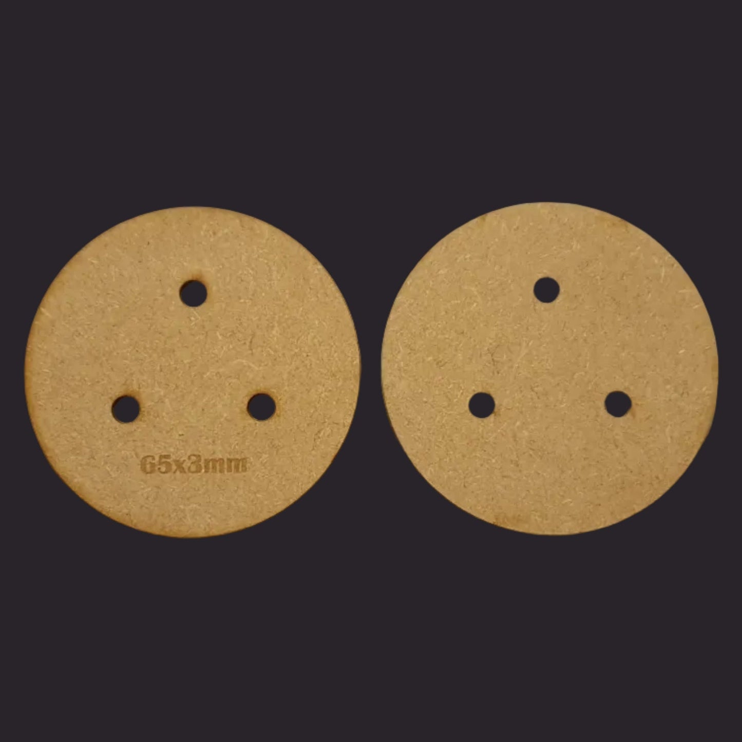 65mm Round MDF Base x10