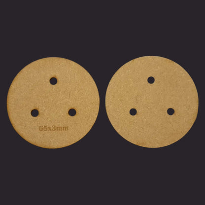 65mm Round MDF Base x10
