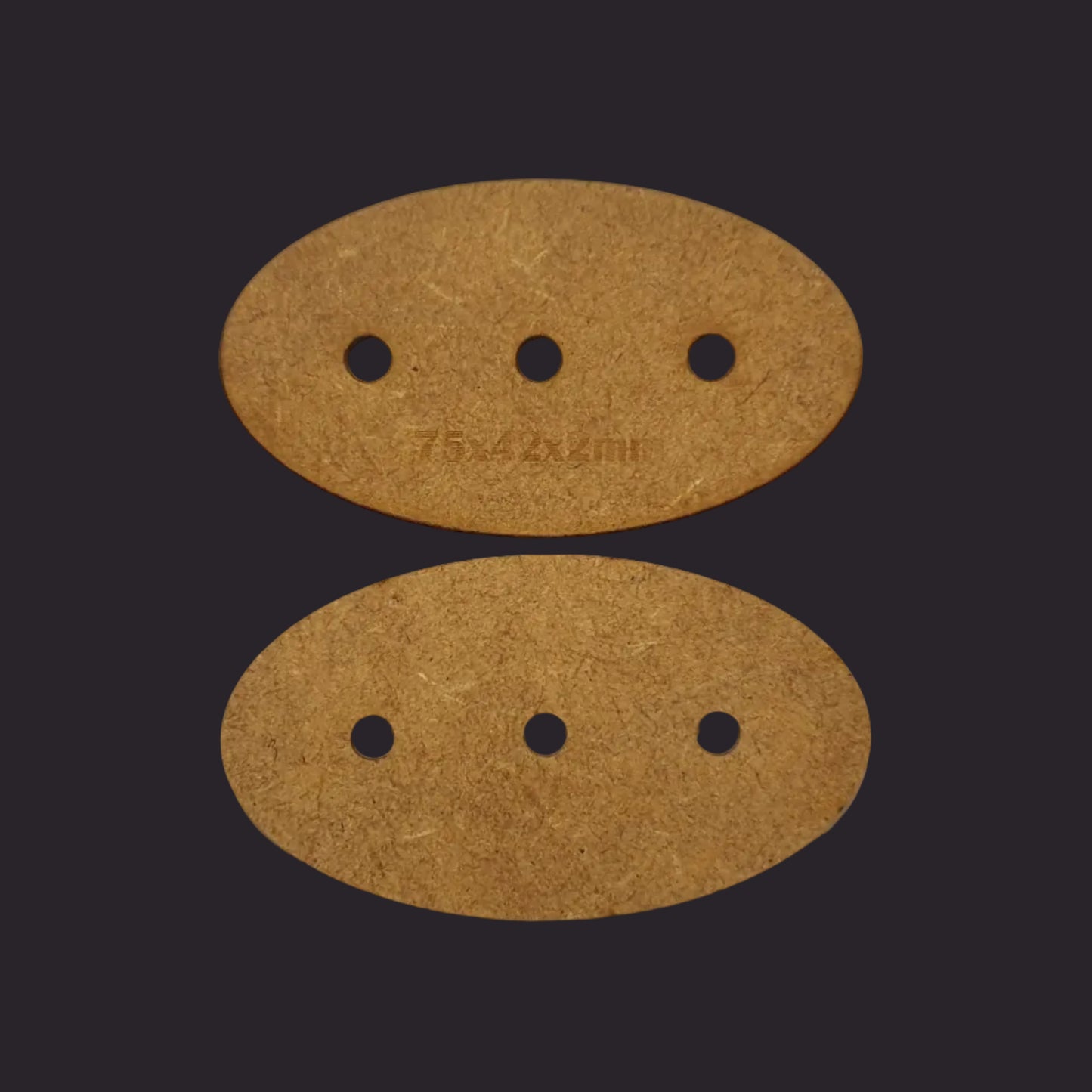 75x42mm Oval MDF Base x10