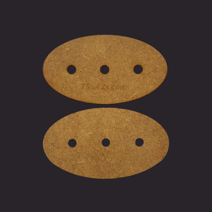 75x42mm Oval MDF Base x10