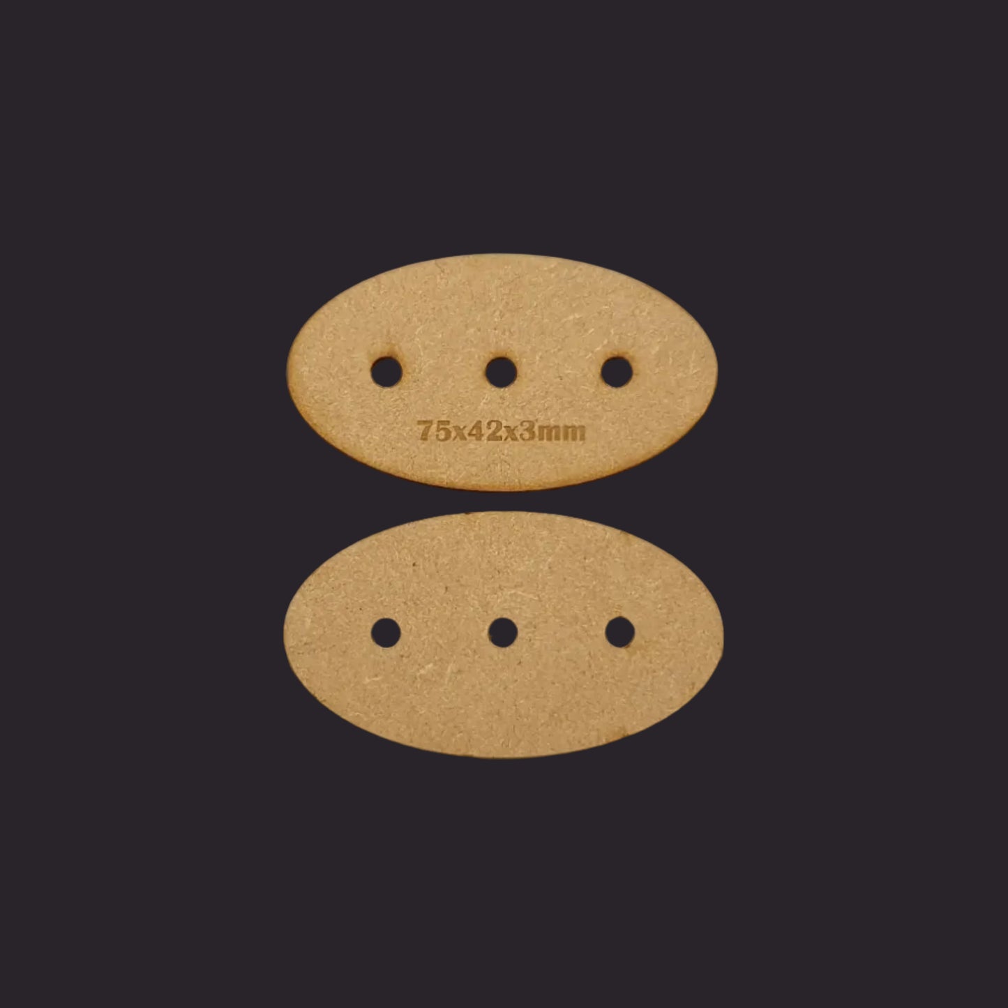 75x42mm Oval MDF Base x10