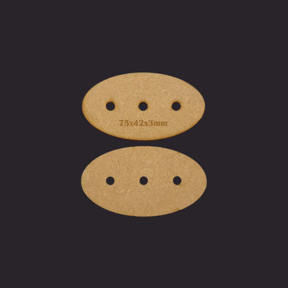 75x42mm Oval MDF Base x10