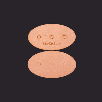 75x42mm Oval MDF Base x5