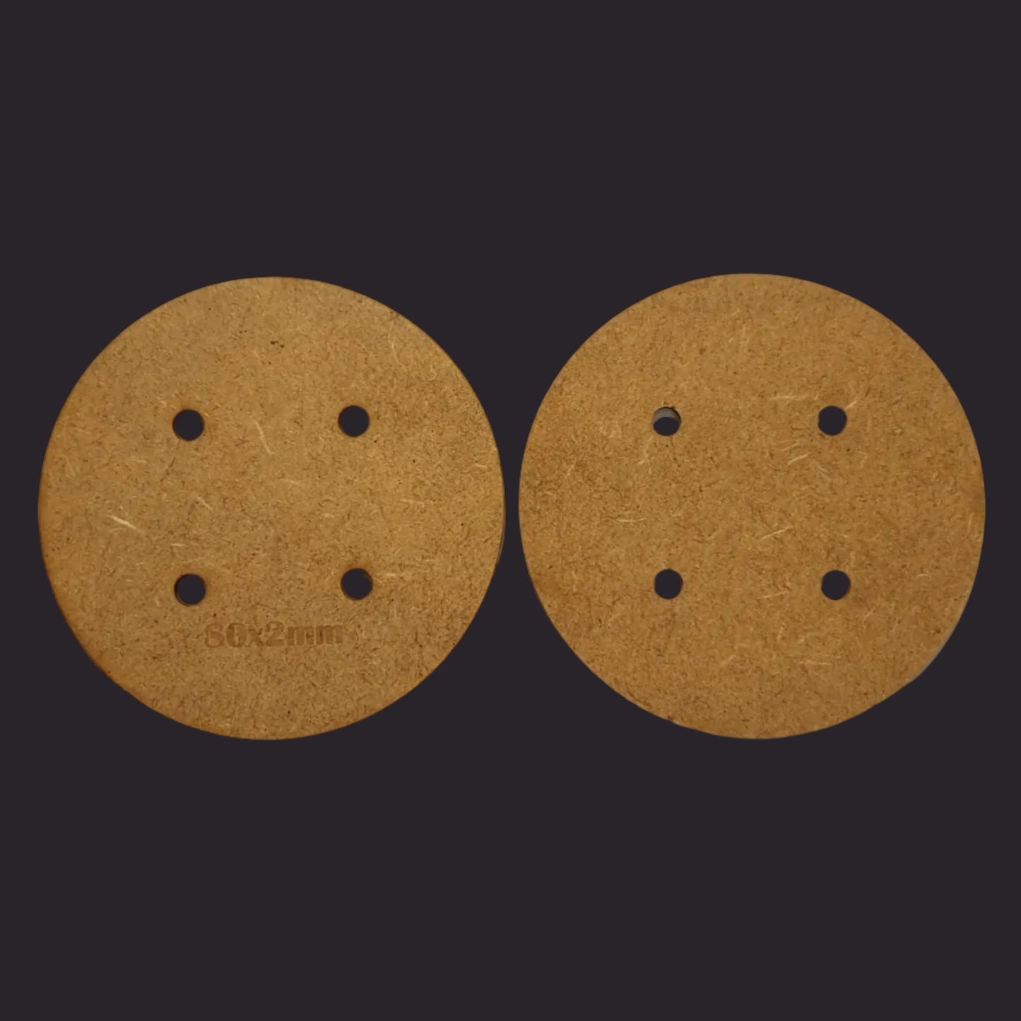 80mm Round MDF Base x5