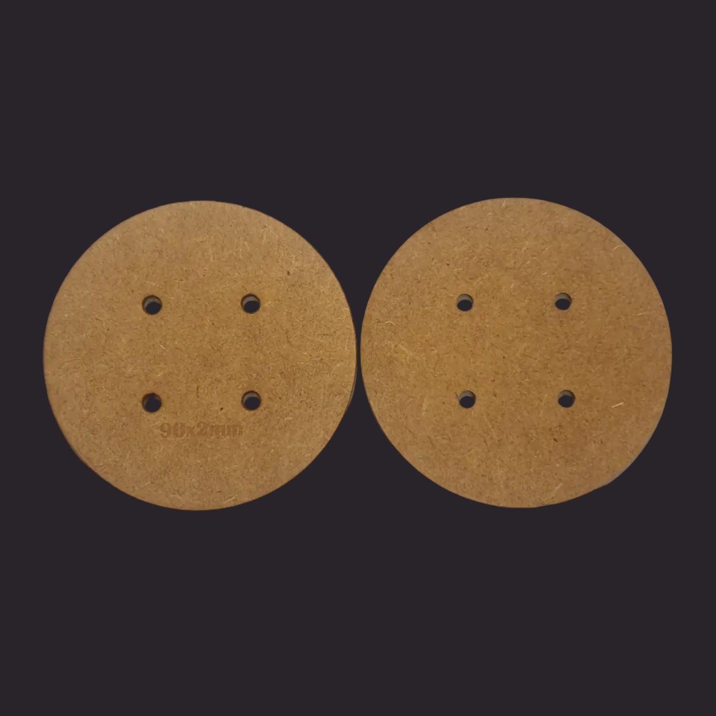 90mm Round MDF Base x5