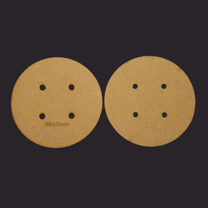 90mm Round MDF Base x5