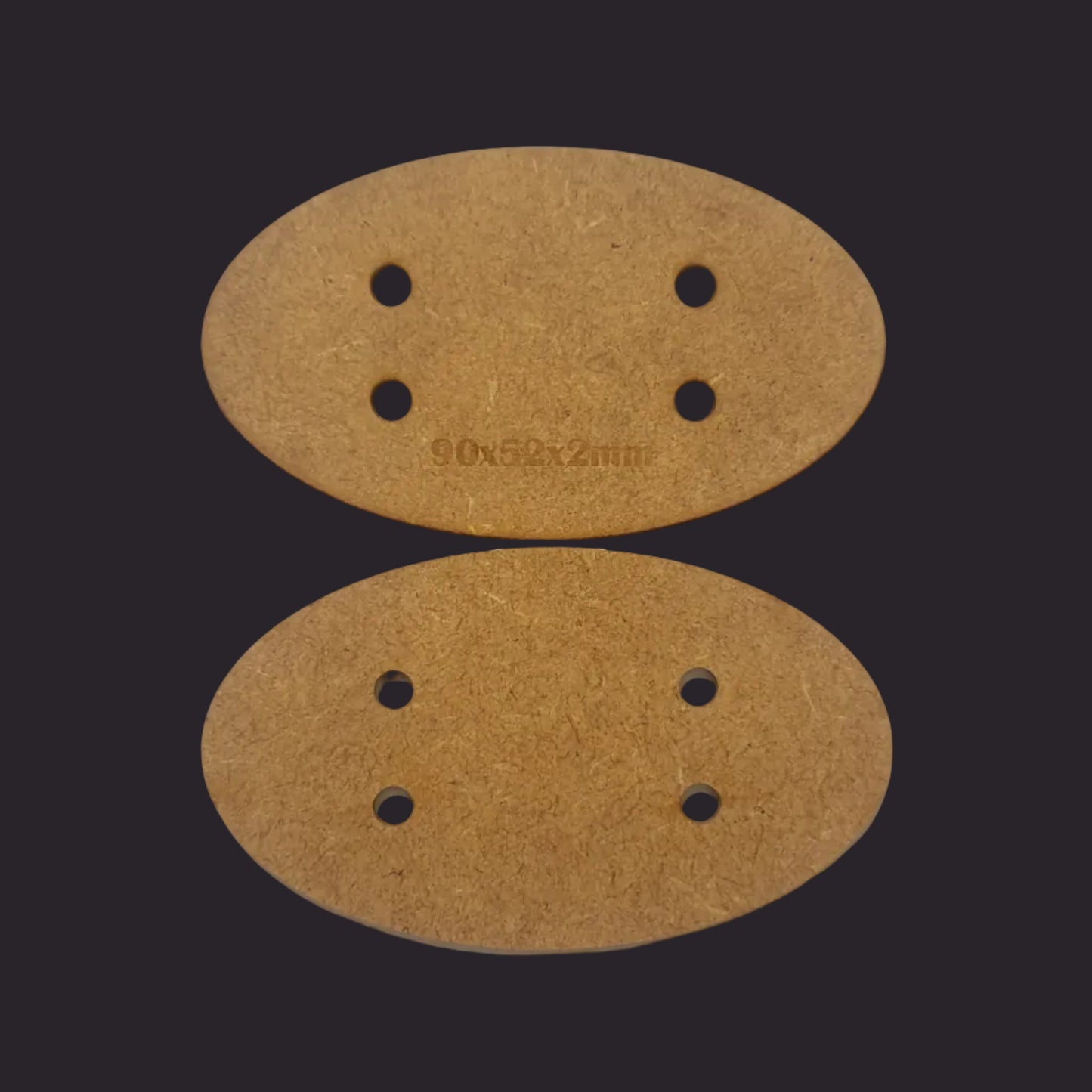 90x52mm Oval MDF Base x10
